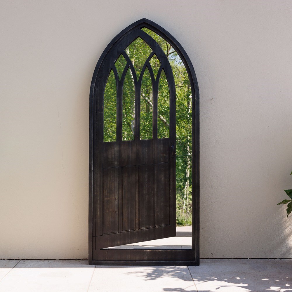 Gothic Gate Illusion Garden Mirror