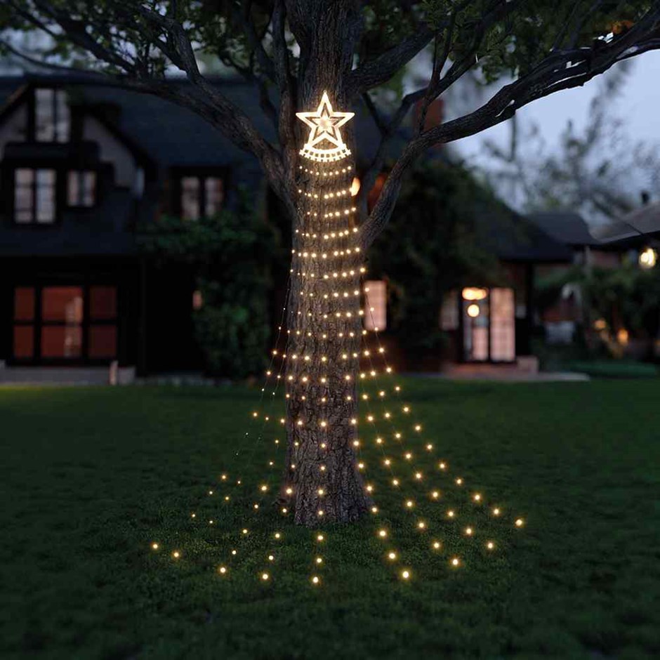Outdoor Star Shaped Fairy Lights Fountain Outdoor