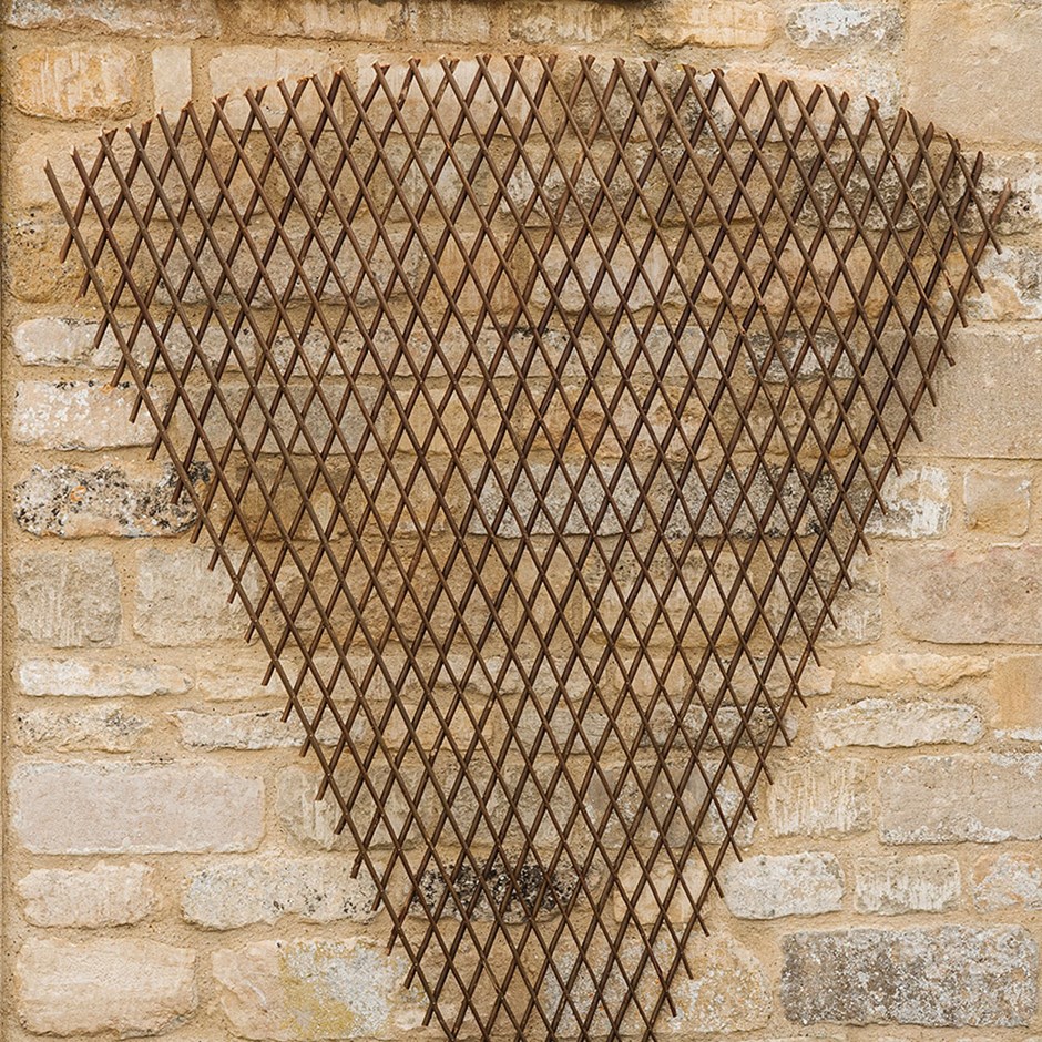 Traditional Style Expanding Willow Fan Trellis