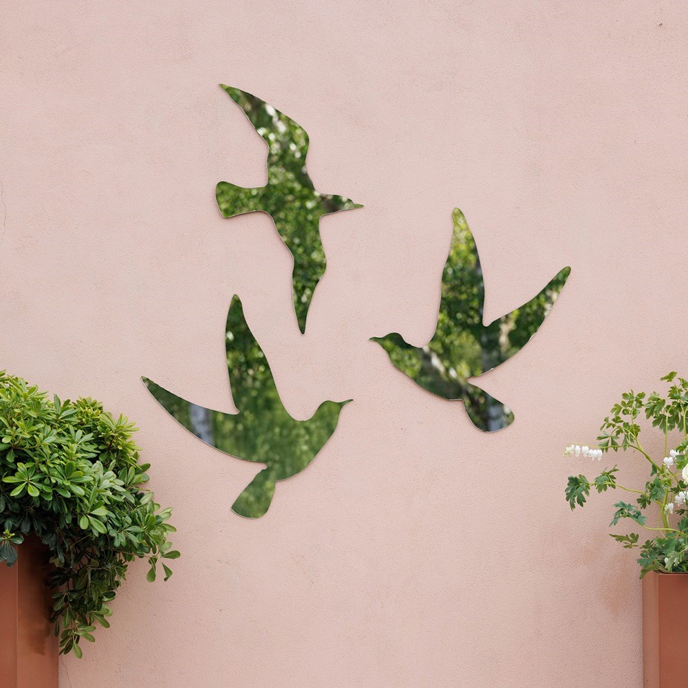 Bird Silhouette Garden Mirrors