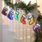 175cm Infinity Christmas Garland with 6 Boots 