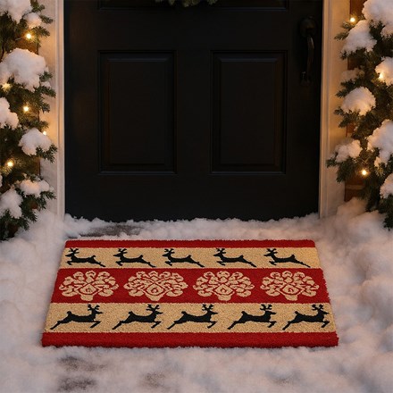 Vintage Christmas Coir Doormat