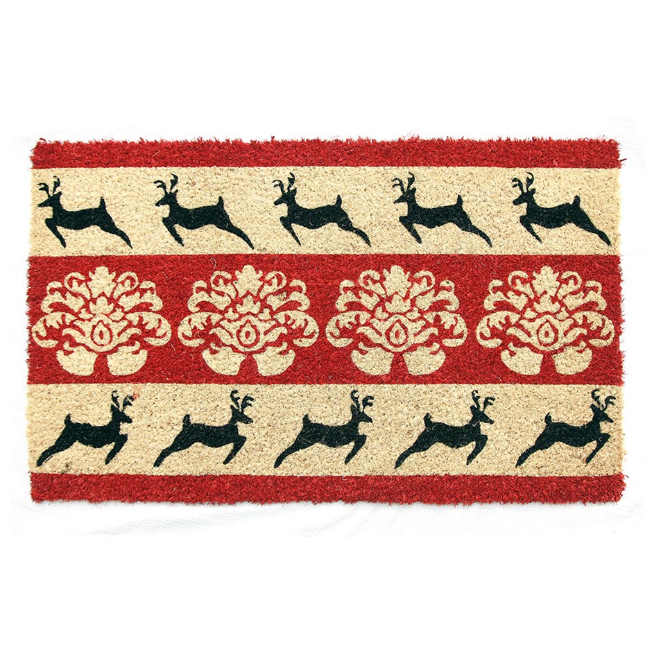 Vintage Christmas Coir Doormat
