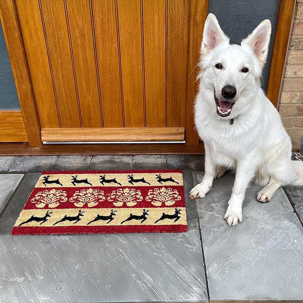 Vintage Christmas Coir Doormat