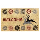 Christmas Stag Design Coir Doormat