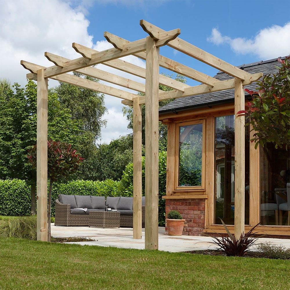 Traditional Pergola | Wooden | H276cms x W240cms