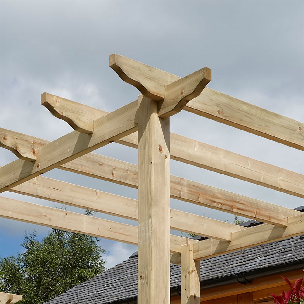 Traditional Pergola | Wooden | H276cms x W240cms