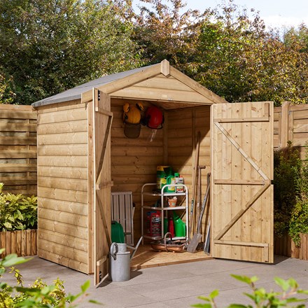 Shiplap Apex Double Door Shed | Wooden | 4 x 6 Feet