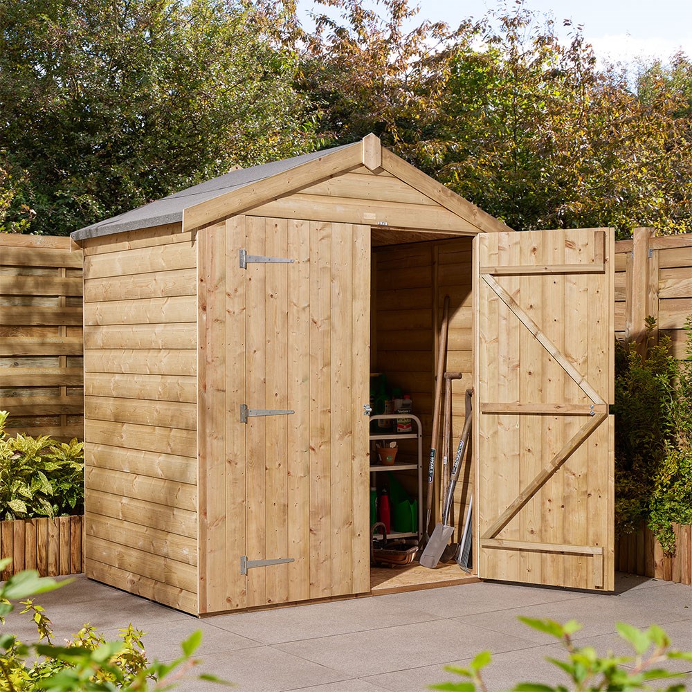 Shiplap Apex Double Door Shed | Wooden | 4 x 6 Feet
