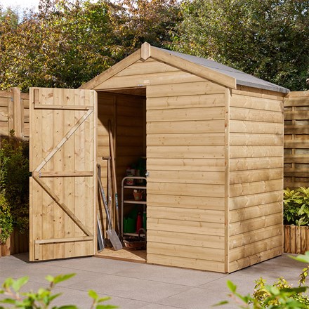 Shiplap Apex Single Door Shed | Wooden | 4 x 6 Feet