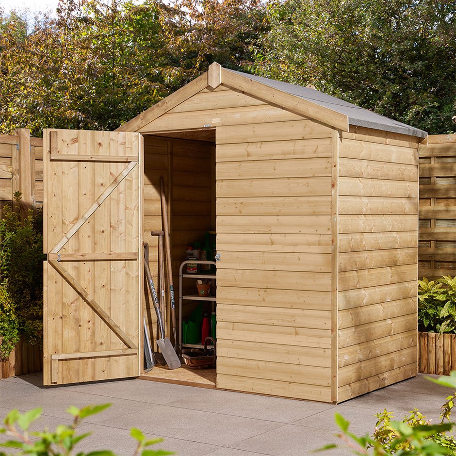 Shiplap Apex Single Door Shed | Wooden | 4 x 6 Feet