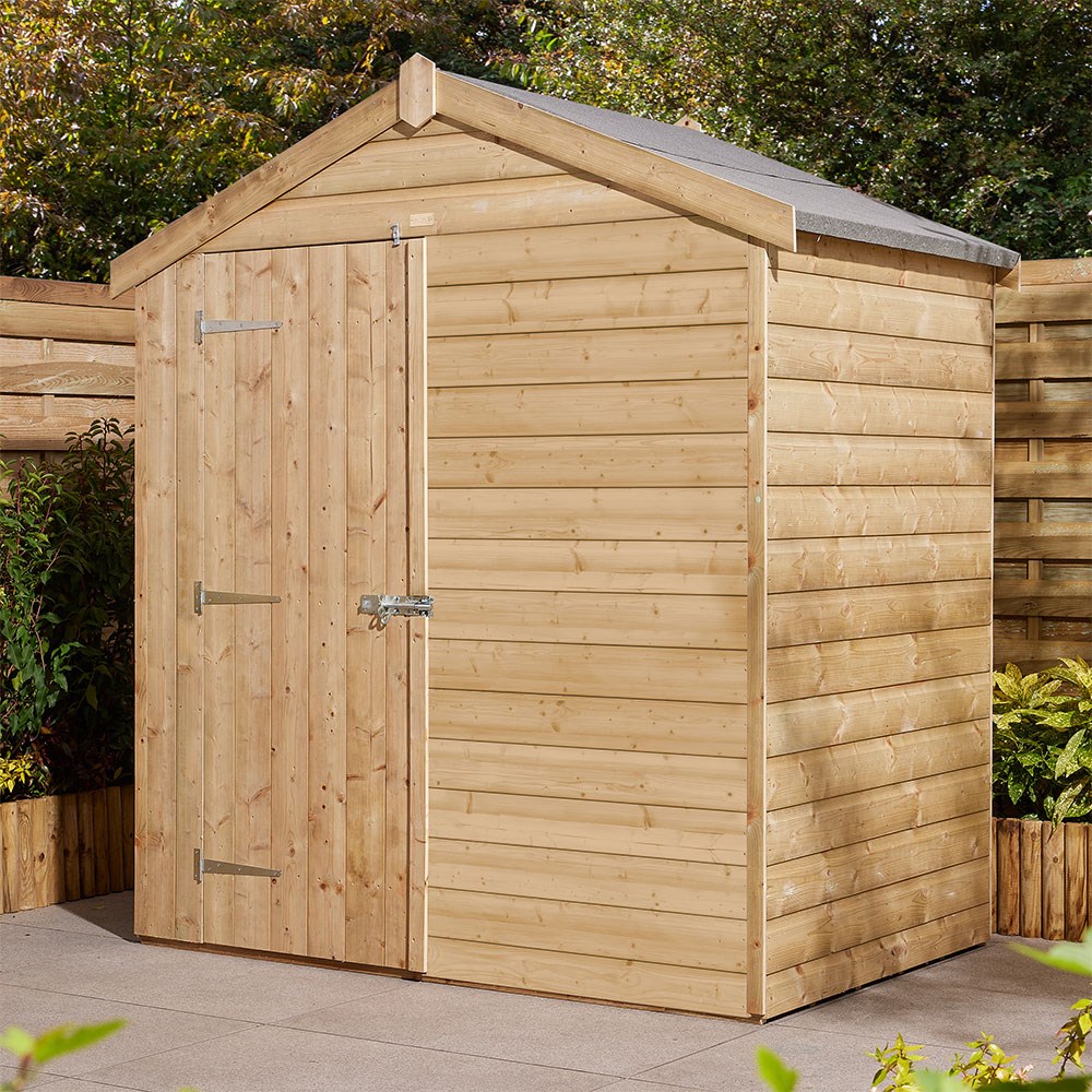 Shiplap Apex Single Door Shed | Wooden | 4 x 6 Feet