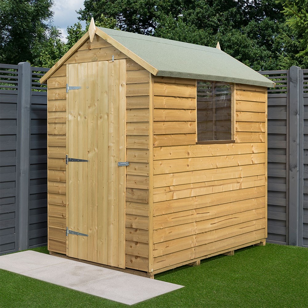 Overlap Pressure Treated Shed | Wooden | 6 x 4 Feet