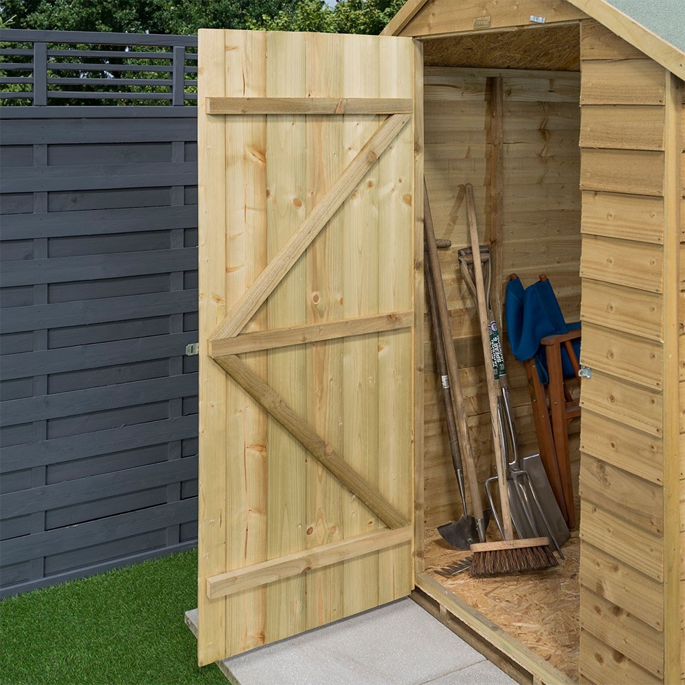 Overlap Pressure Treated Shed | Wooden | 6 x 4 Feet
