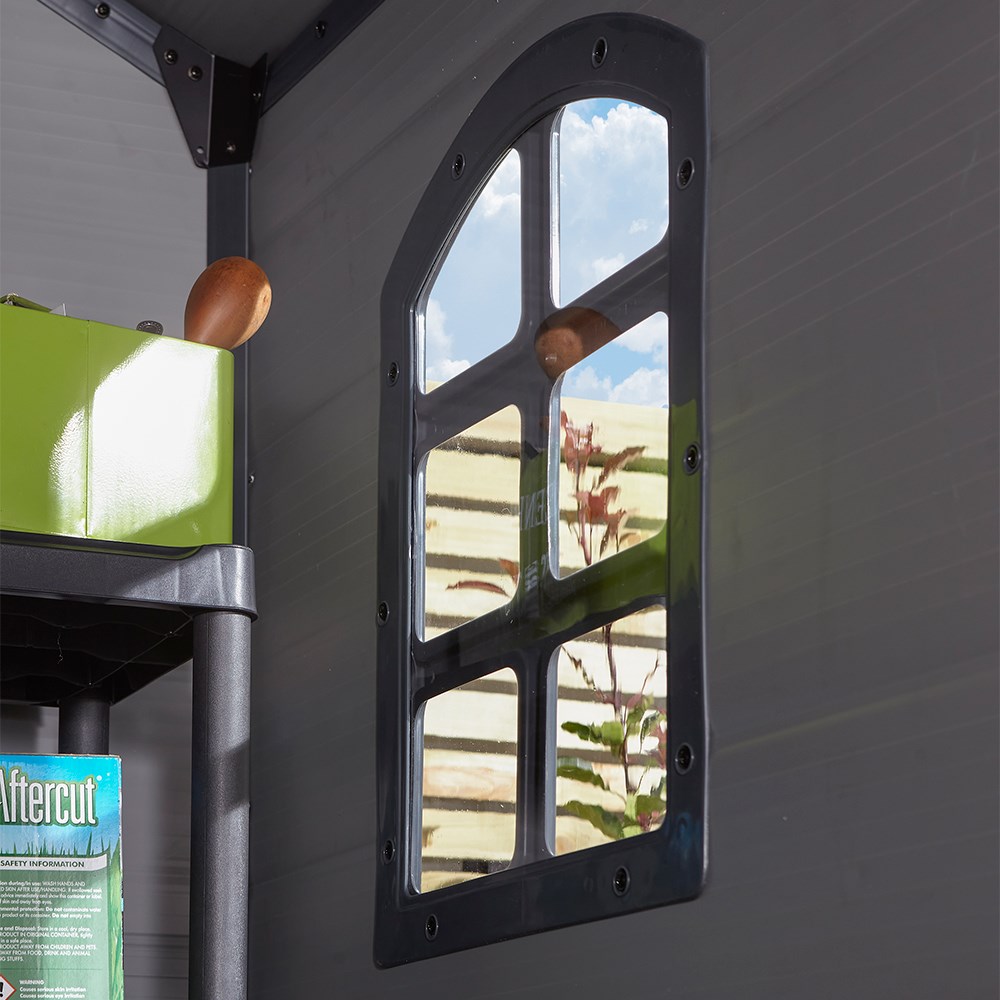 Airevale Apex Shed | Plastic | Light Grey | 4 X 6 Feet