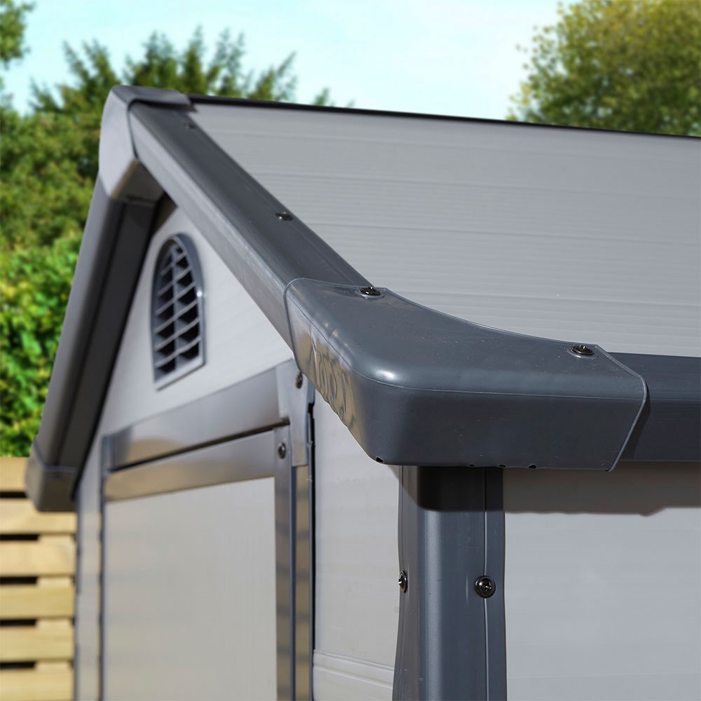 Airevale Apex Shed | Plastic | Light Grey | 4 X 6 Feet