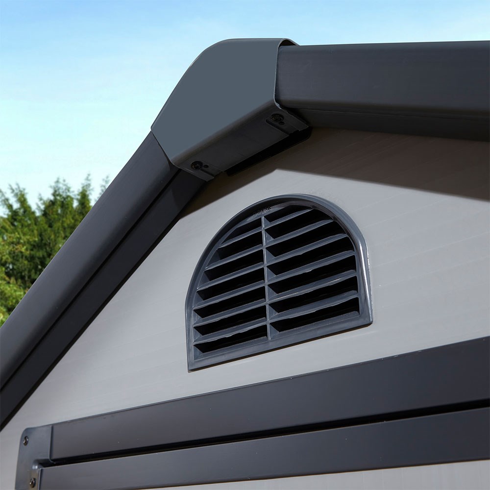 Airevale Apex Shed | Plastic | Light Grey | 4 X 6 Feet