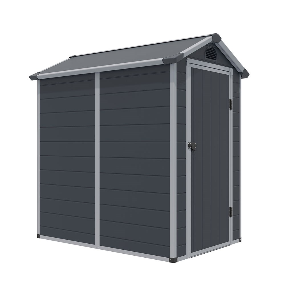 Airevale Apex Shed | Plastic | Dark Grey | 4 X 6 Feet