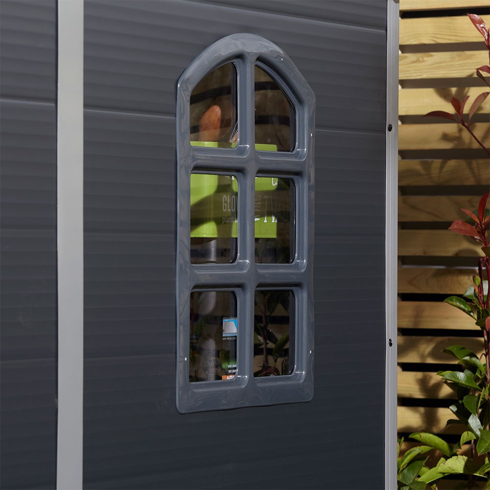 Airevale Apex Shed | Plastic | Dark Grey | 4 X 6 Feet