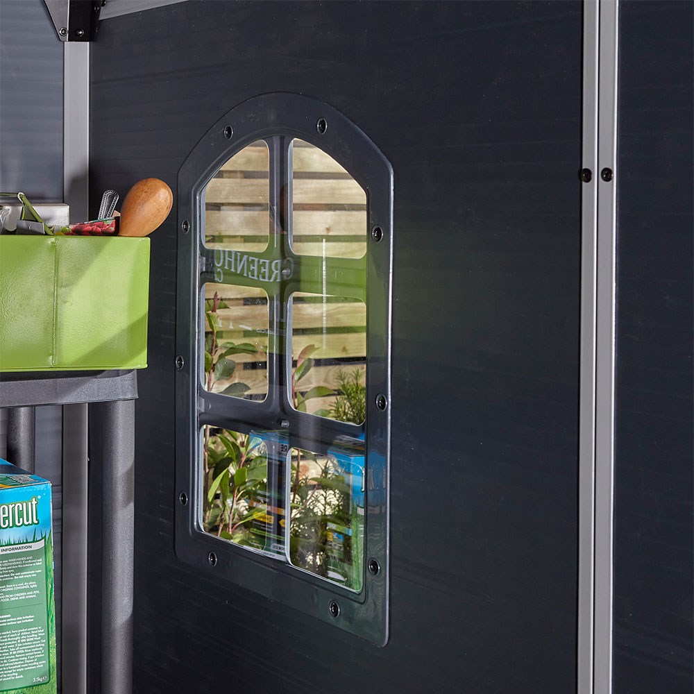 Airevale Apex Shed | Plastic | Dark Grey | 4 X 6 Feet