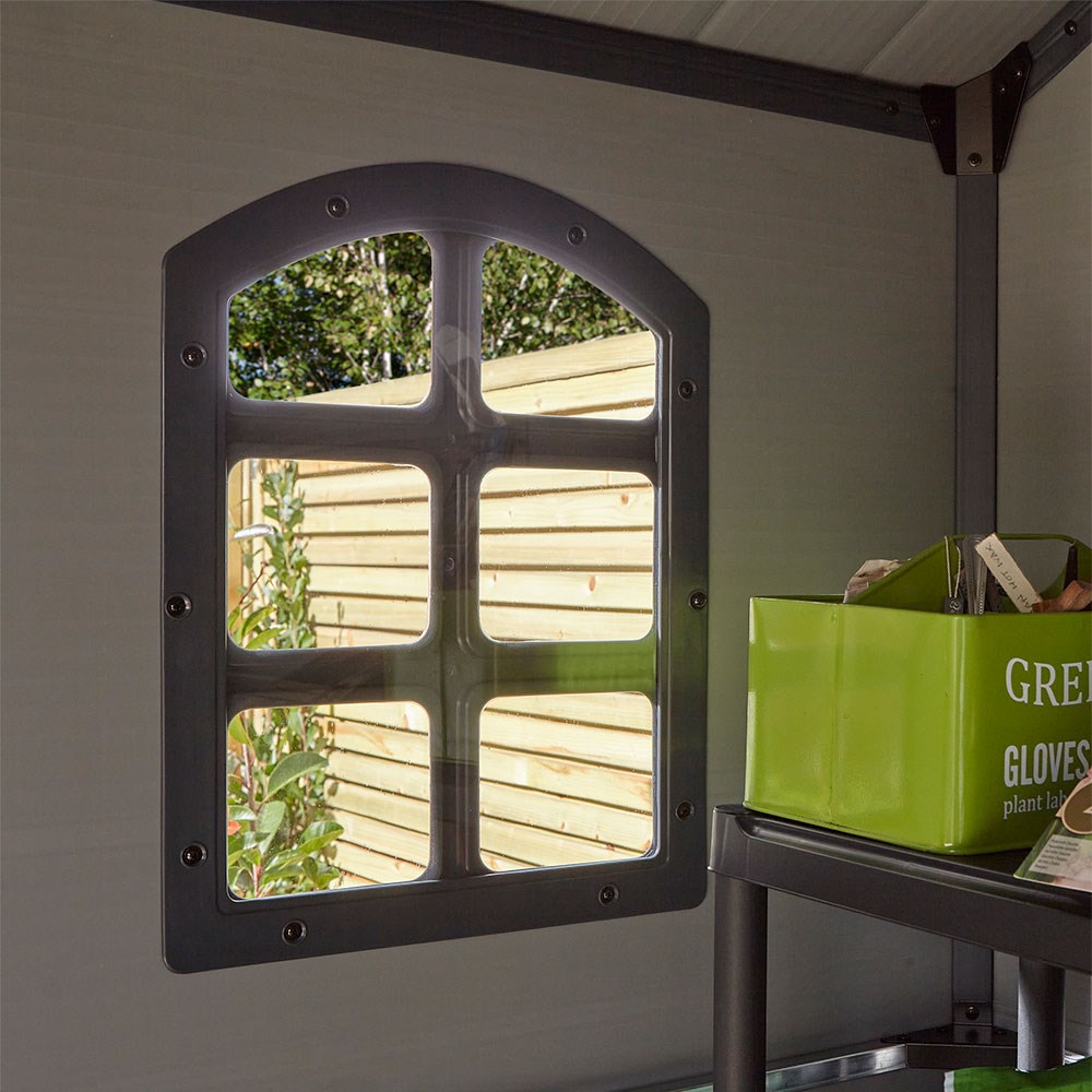 Airevale Apex Shed | Plastic | Light Grey | 8 X 6 Feet