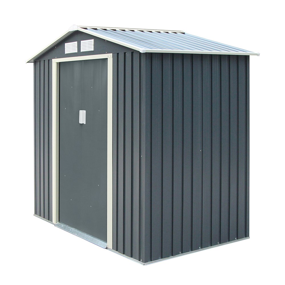 Trentvale Apex Shed | Steel | Dark Grey | 6 x 4 Feet