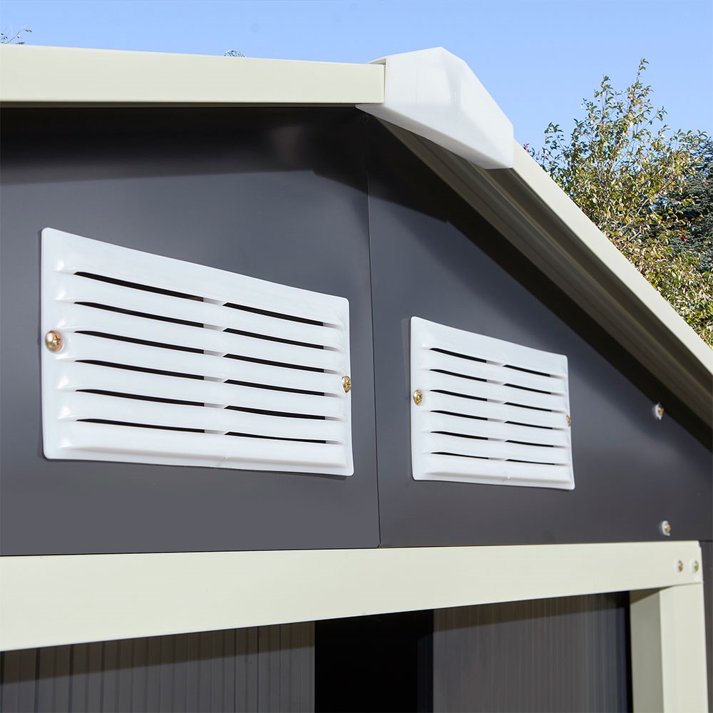 Trentvale Apex Shed | Steel | Dark Grey | 6 x 4 Feet