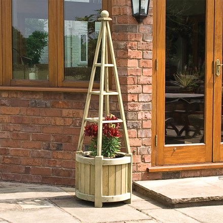 Marberry Obelisk Planter | Wooden | L50cms x H171cms