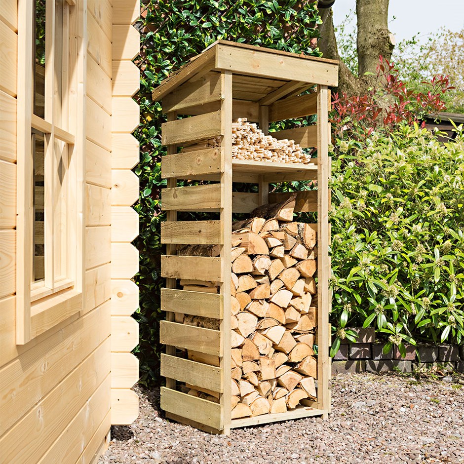 Narrow Log Store | Wooden | H156cms x W62cms
