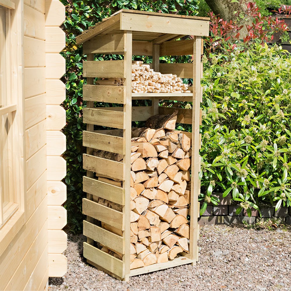 Narrow Log Store | Wooden | H156cms x W62cms