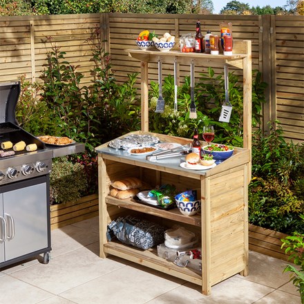 Barbecue Servery | Wooden | H162cms x W103cms