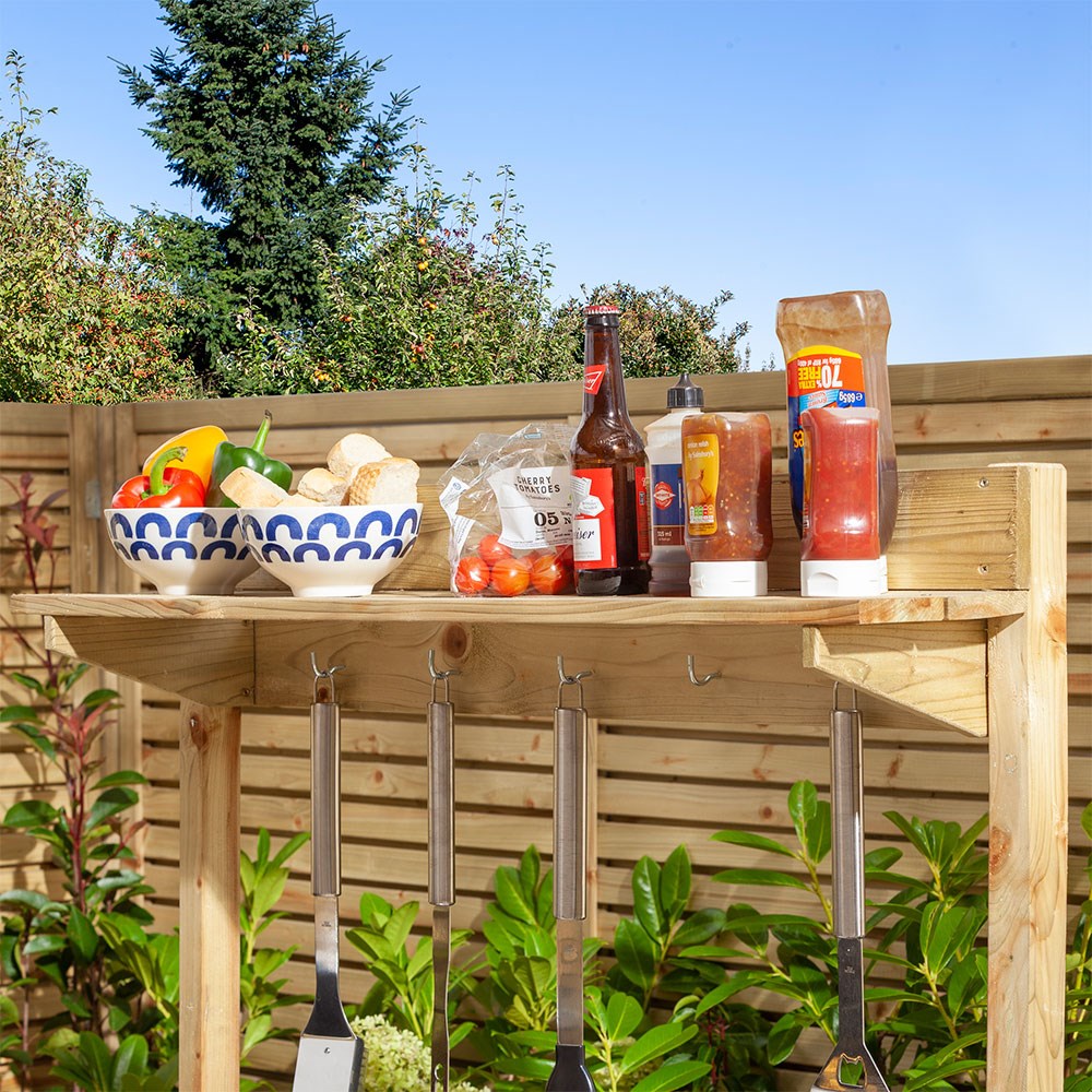 Barbecue Servery | Wooden | H162cms x W103cms