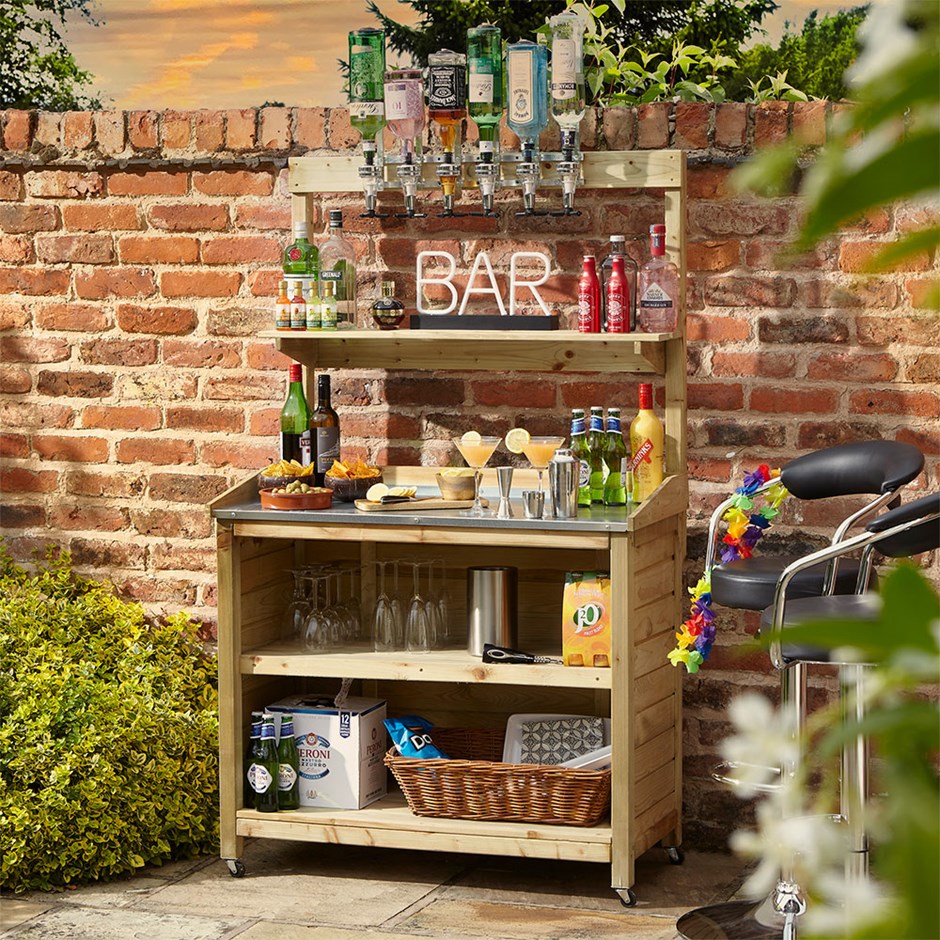 Garden Mini Bar | Wooden | H162cms x W103cms