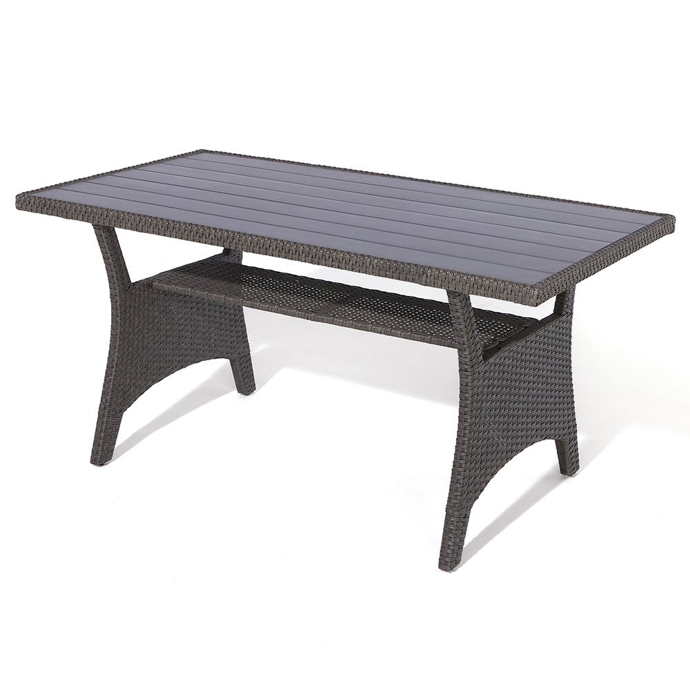 Devesa Corner Dining Set | Rattan Effect Weave | Grey