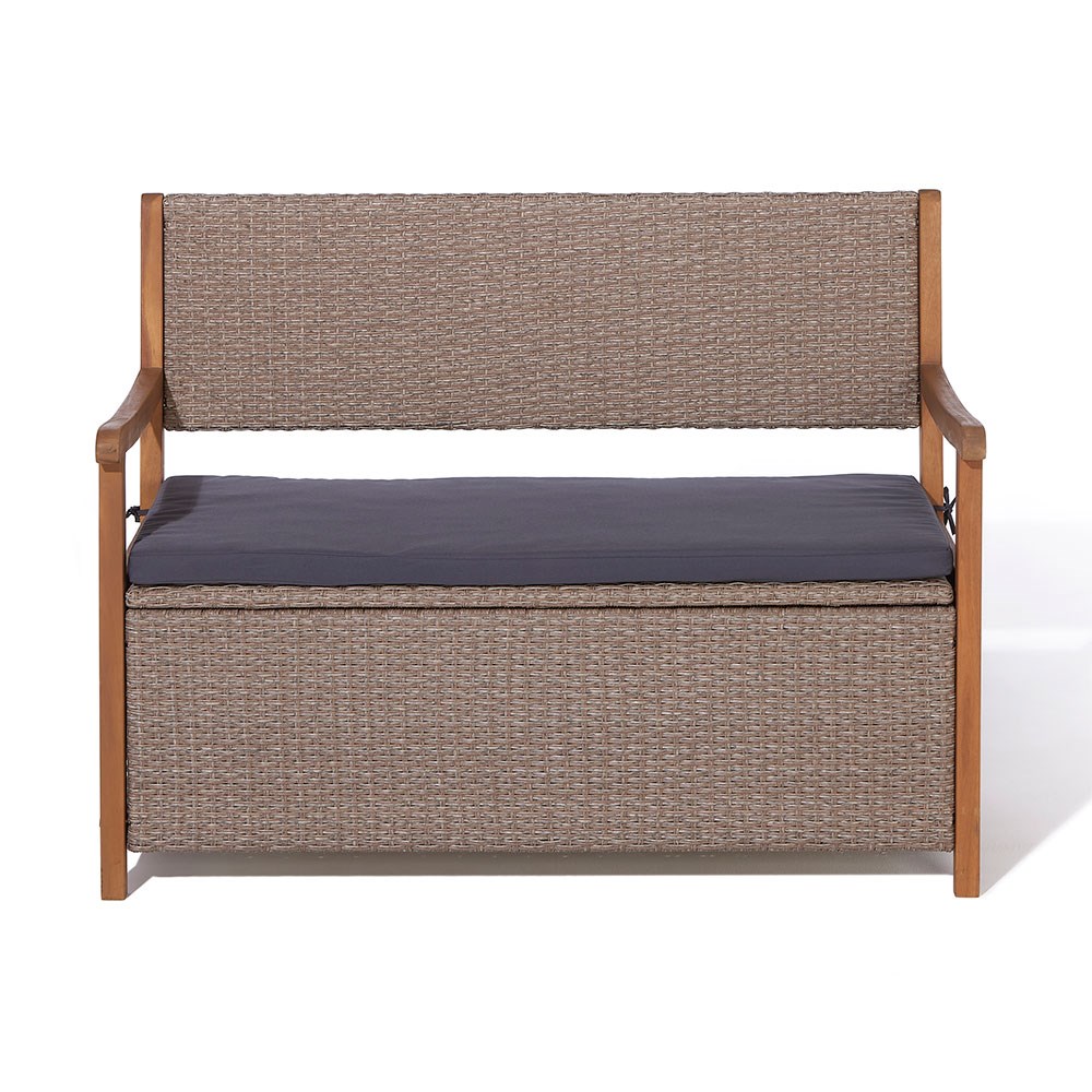 Alderley Rattan Storage Bench | Rattan Effect Weave | Natural |L120cms