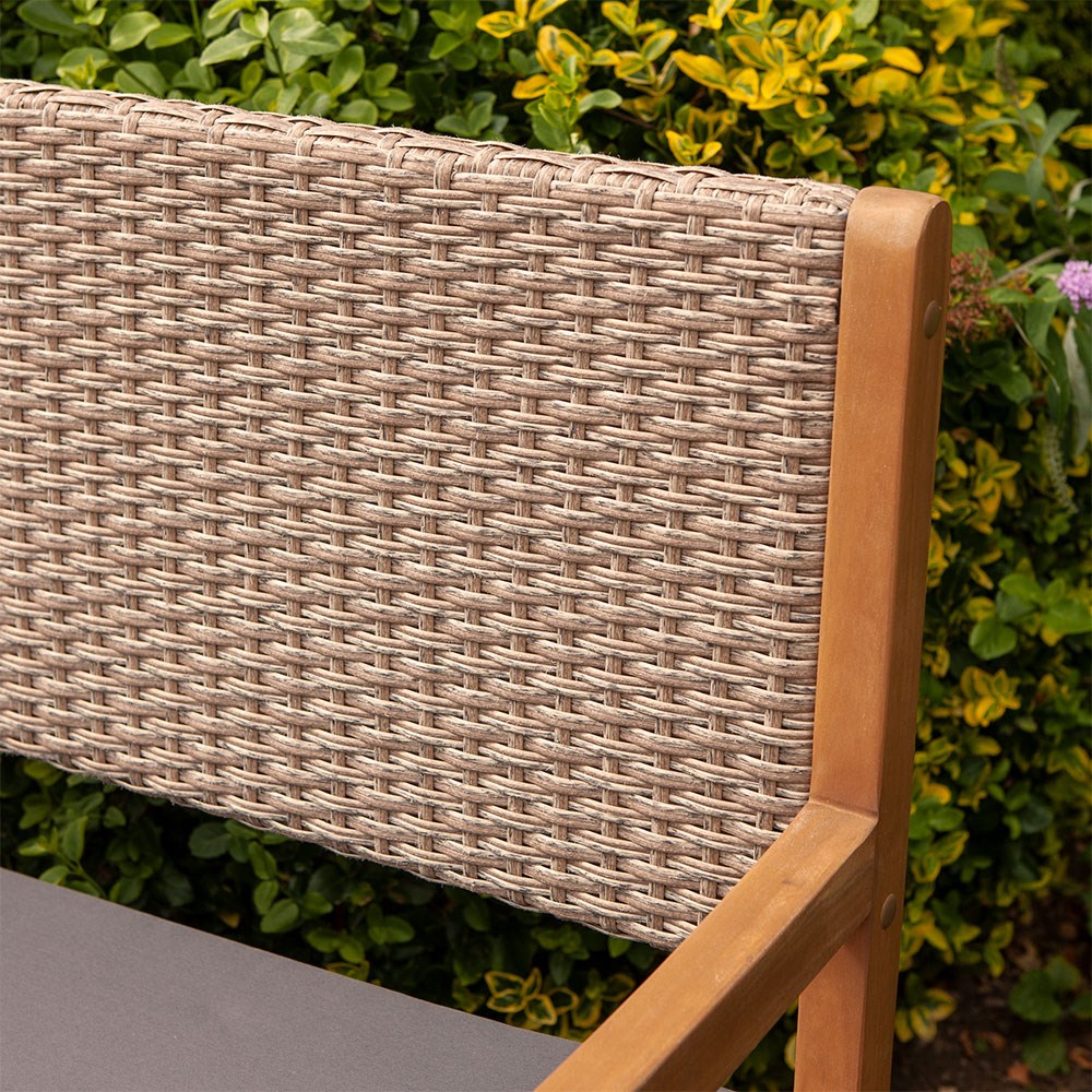 Alderley Rattan Storage Bench | Rattan Effect Weave | Natural |L120cms