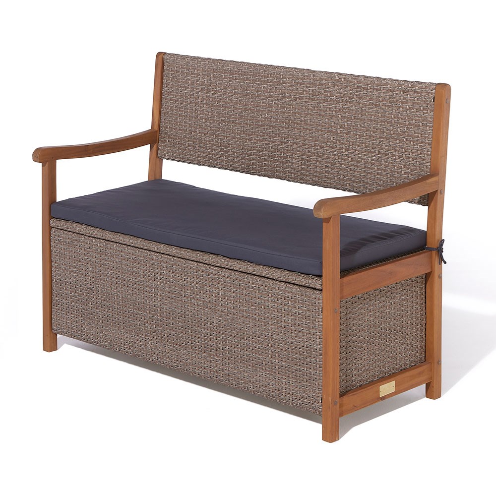Alderley Rattan Storage Bench | Rattan Effect Weave | Natural |L120cms