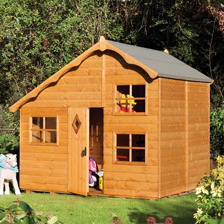 Playaway Swiss Cottage Playhouse | Wooden | H219cms x W250cms