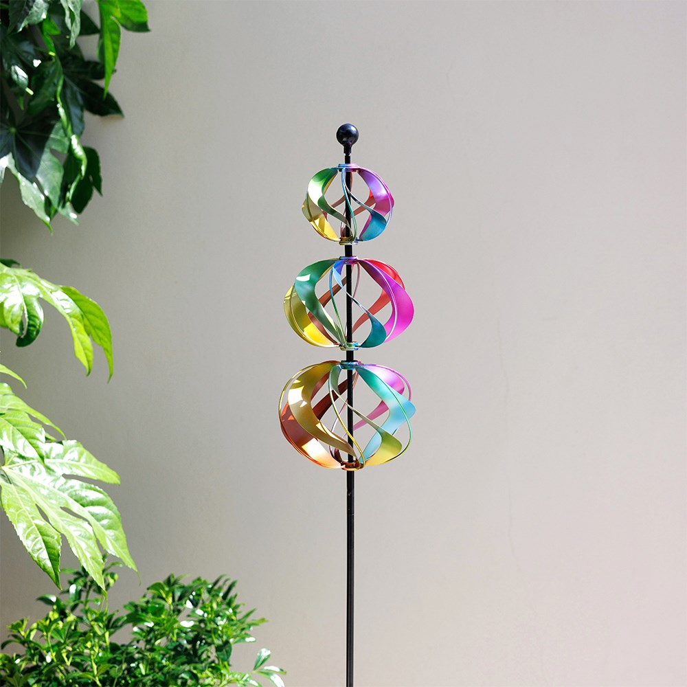 Three Sphere Wind Spinner - Multicoloured