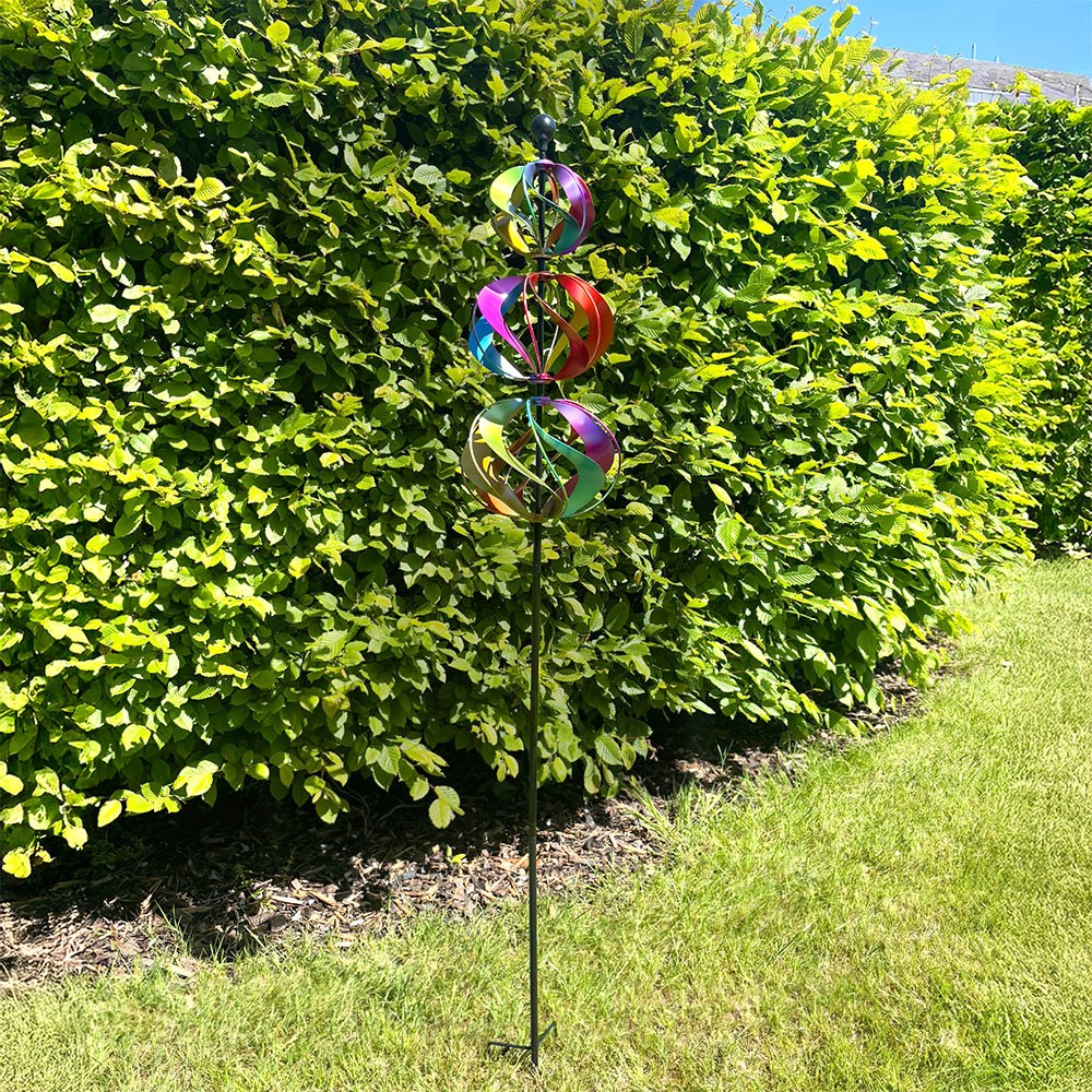 Three Sphere Wind Spinner - Multicoloured