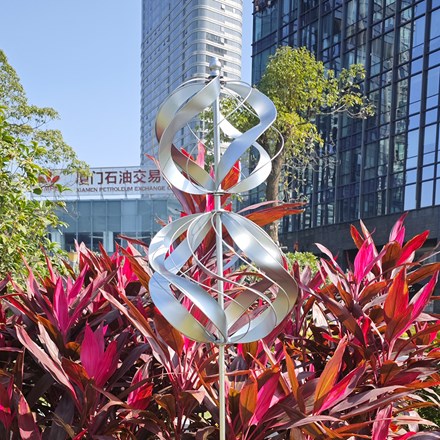 Two Sphere Wind Spinner - Metal