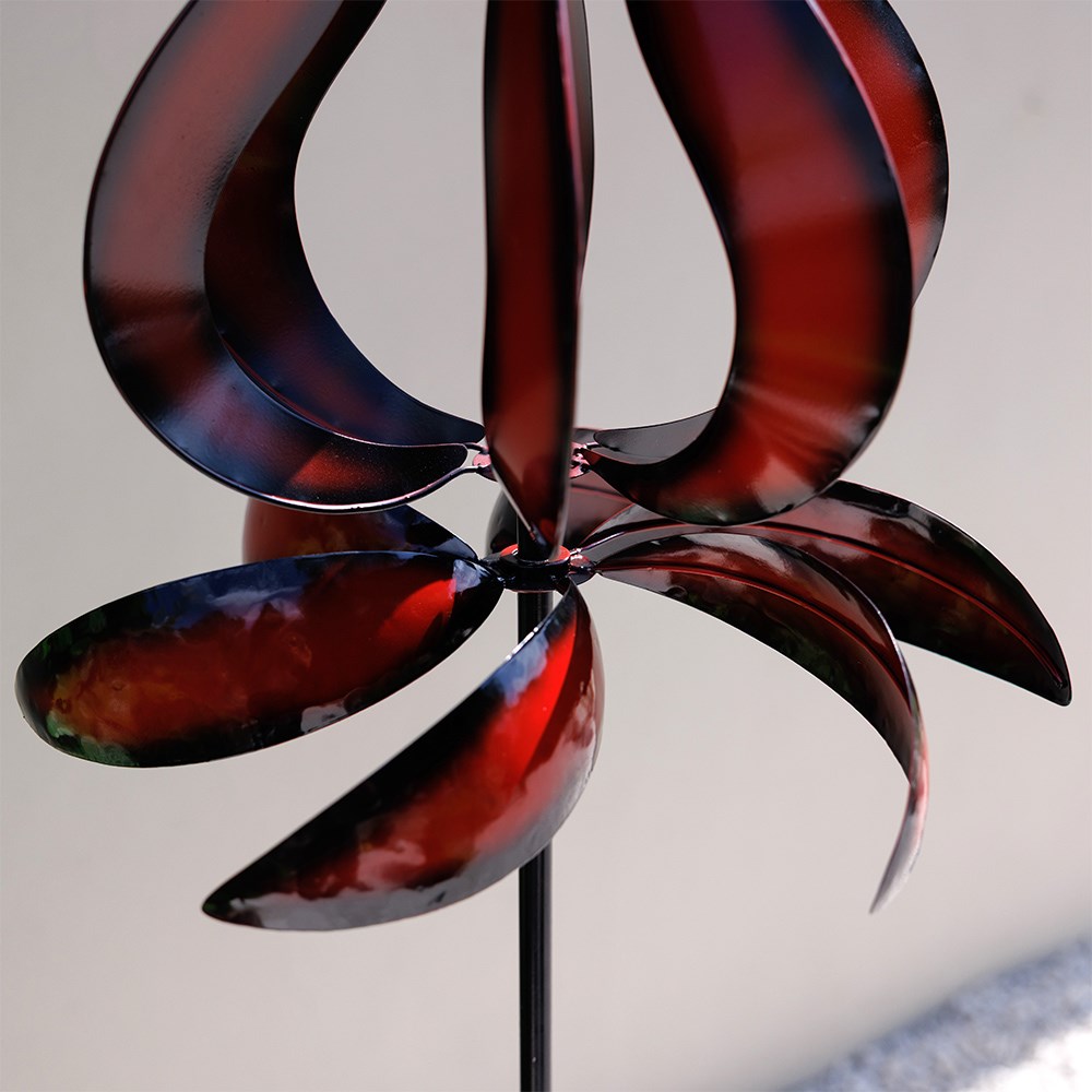 Flower Bulb Wind Spinner - Red