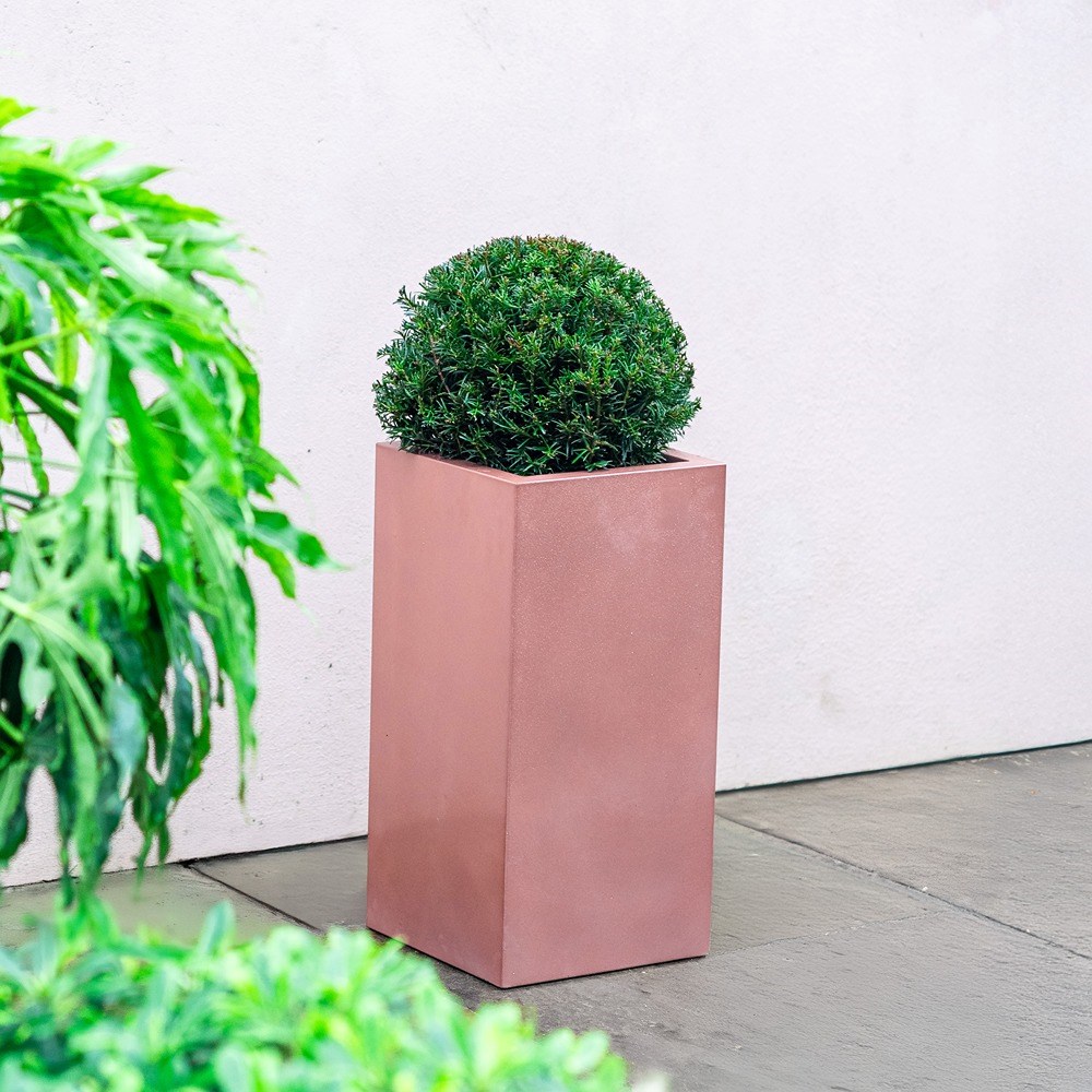 Copper Zinc Tall Square Planter