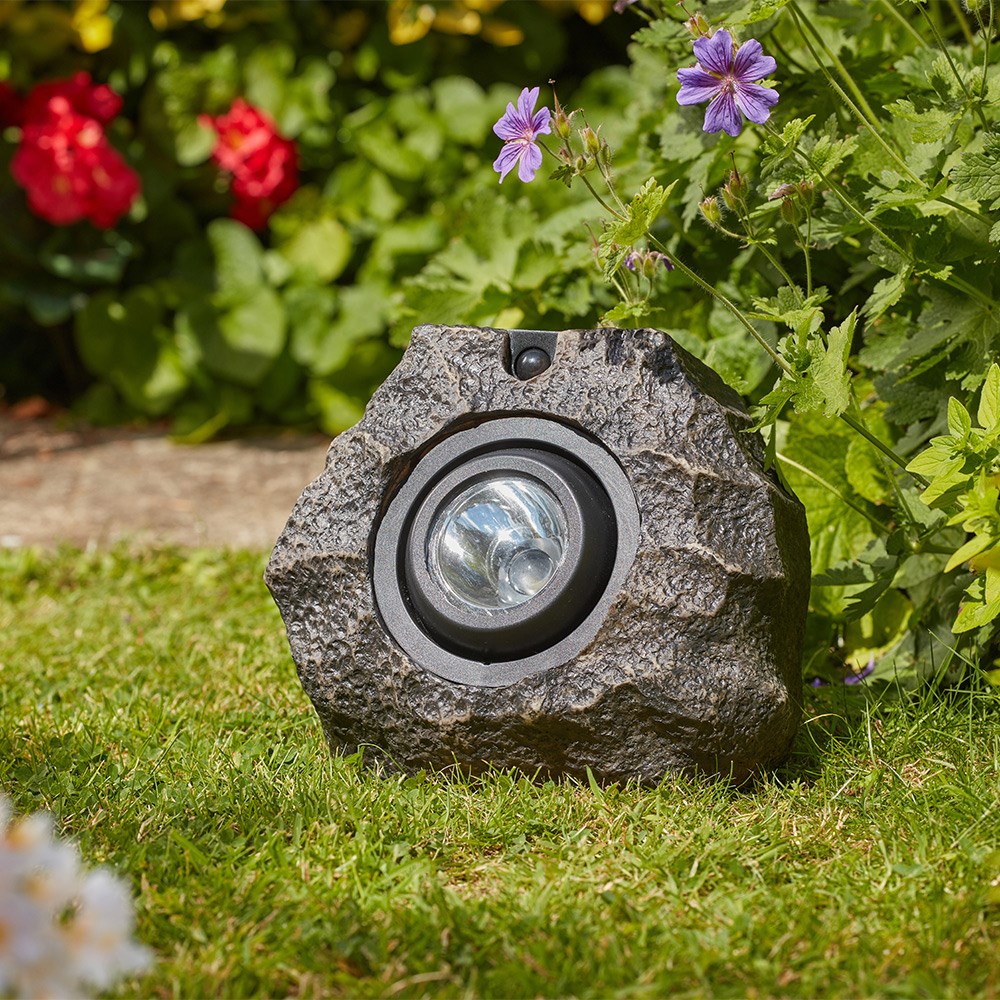 100L Solar PIR Ultra Bright MegaRock by Smart Garden