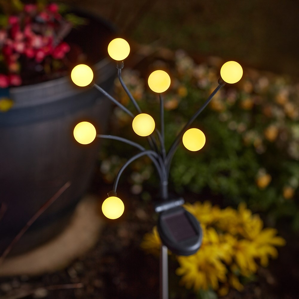 8 Stem GloGlobes Solar Lights Warm White by Smart Garden