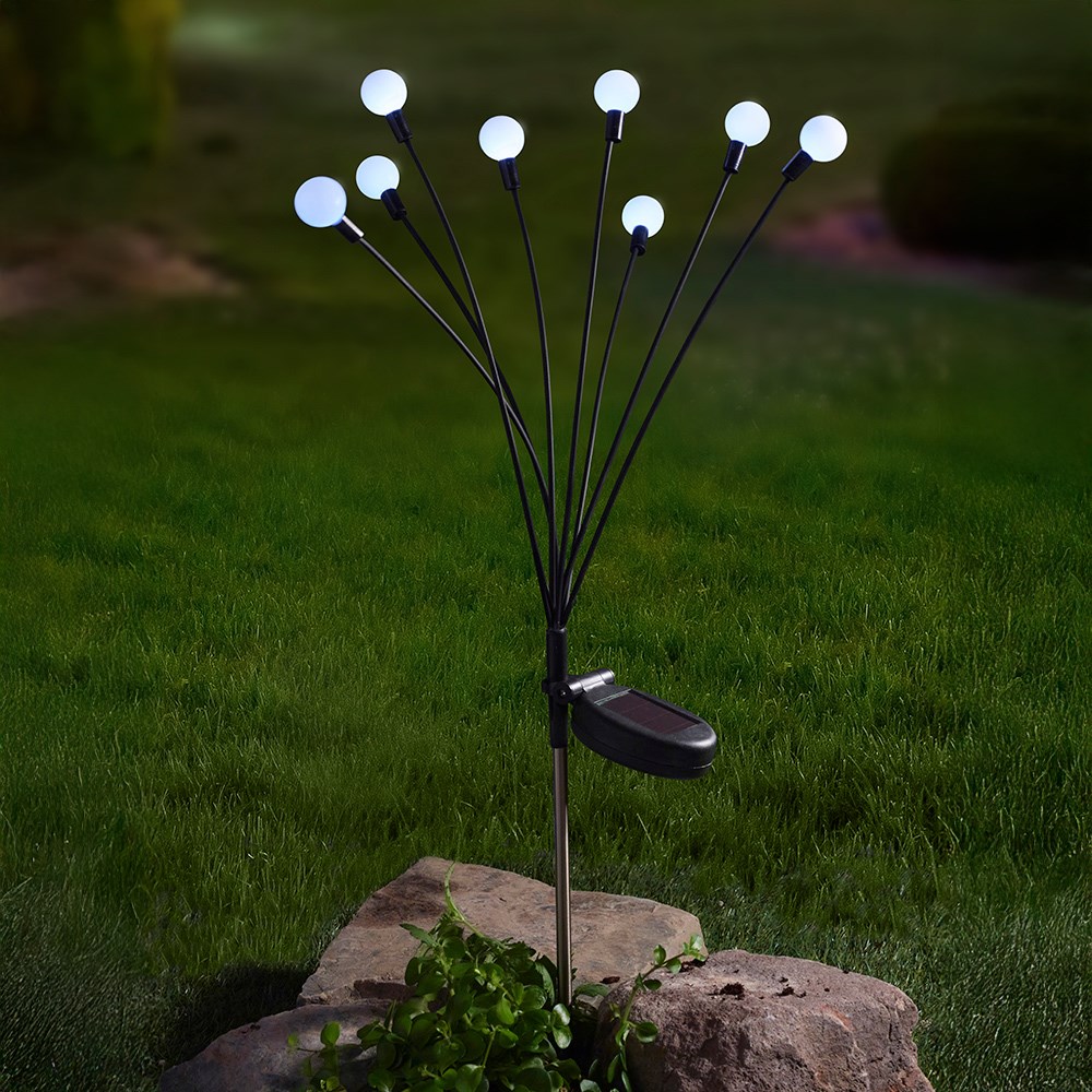 8 Stem GloGlobes Solar Lights Cool White by Smart Garden