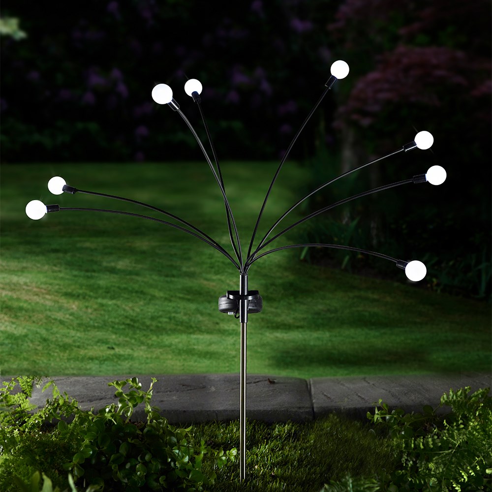 8 Stem GloGlobes Solar Lights Cool White by Smart Garden