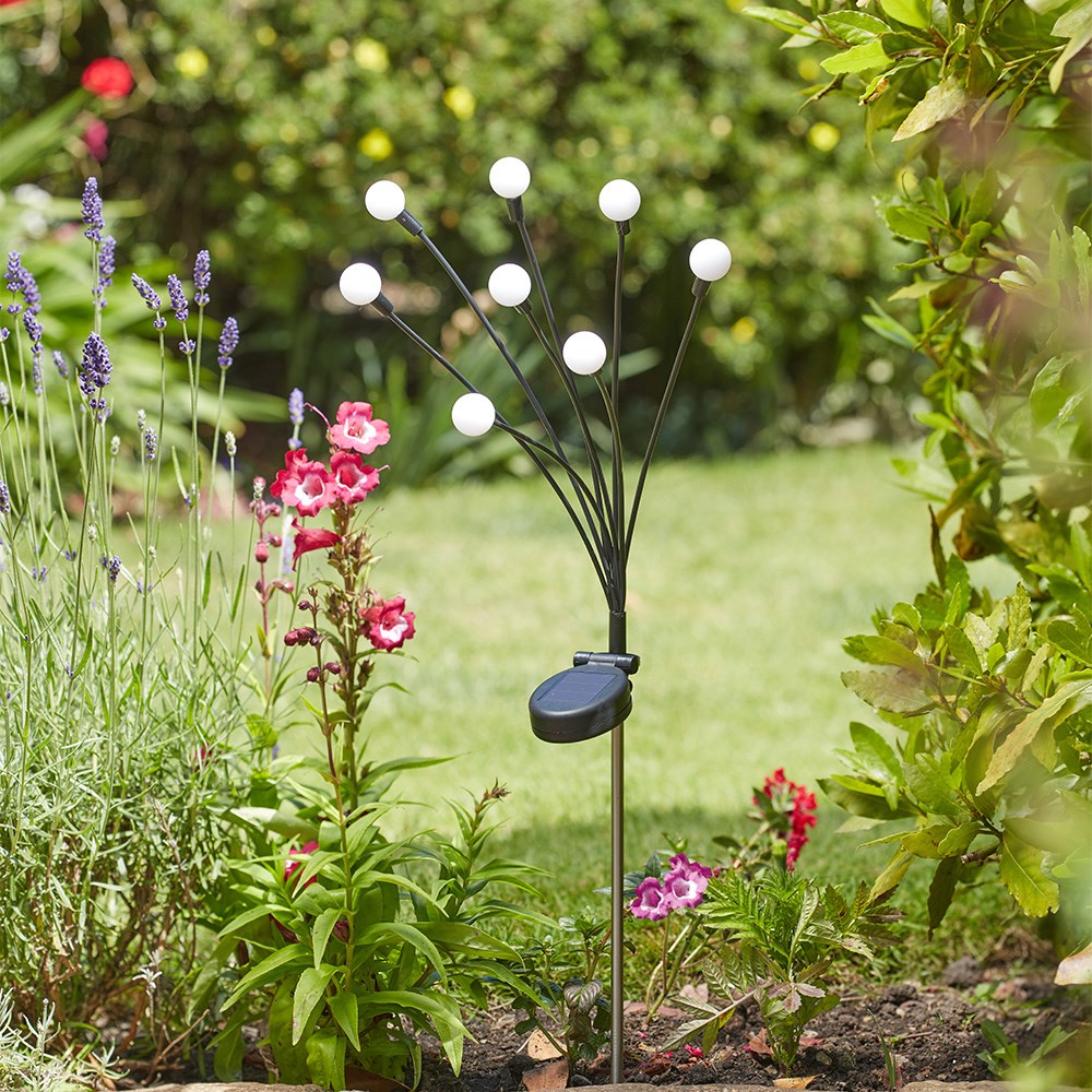 8 Stem GloGlobes Solar Lights Cool White by Smart Garden