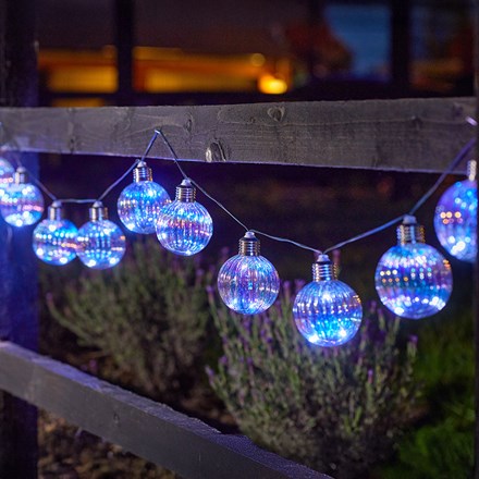 Set of 10 Firefly Opal Orb String Lights by Smart Garden