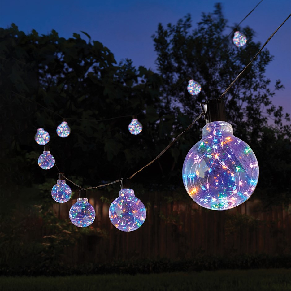 Set of 20 Galaxy Festoon Multi-Colored String Lights by Smart Garden